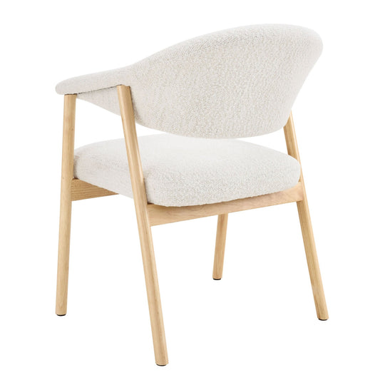 Frankie Dining Chair - Boucle/Light Wood - DUSK