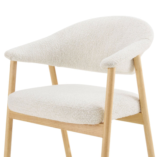 Frankie Dining Chair - Boucle/Light Wood - DUSK