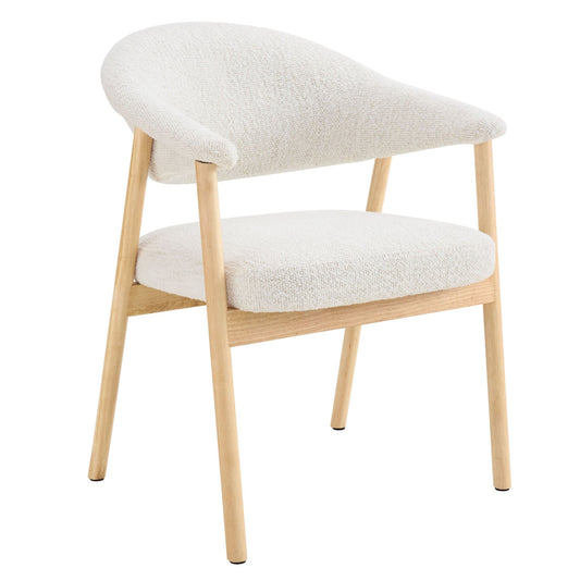 Frankie Dining Chair - Boucle/Light Wood - DUSK