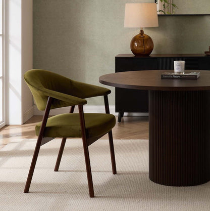 Frankie Dining Chair - Rich Green/Walnut - DUSK