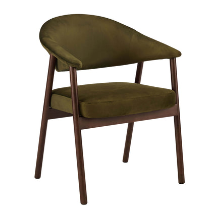 Frankie Dining Chair - Rich Green/Walnut - DUSK