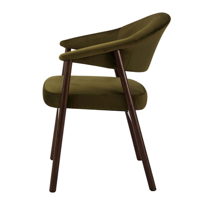 Frankie Dining Chair - Rich Green/Walnut - DUSK