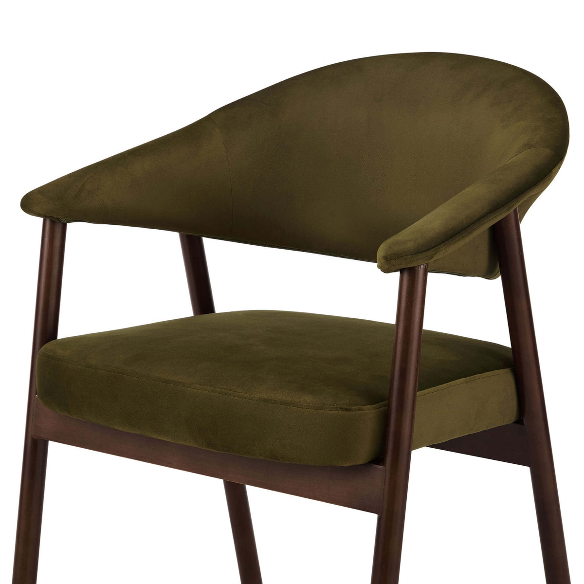 Frankie Dining Chair - Rich Green/Walnut - DUSK