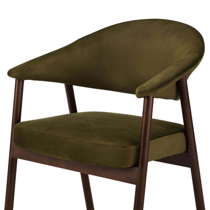 Frankie Dining Chair - Rich Green/Walnut - DUSK