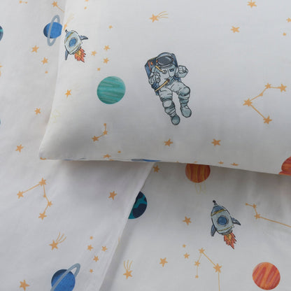 Freddie Space 100% Cotton Duvet Cover Set - DUSK