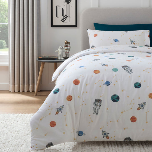 Freddie Space 100% Cotton Duvet Cover Set - DUSK