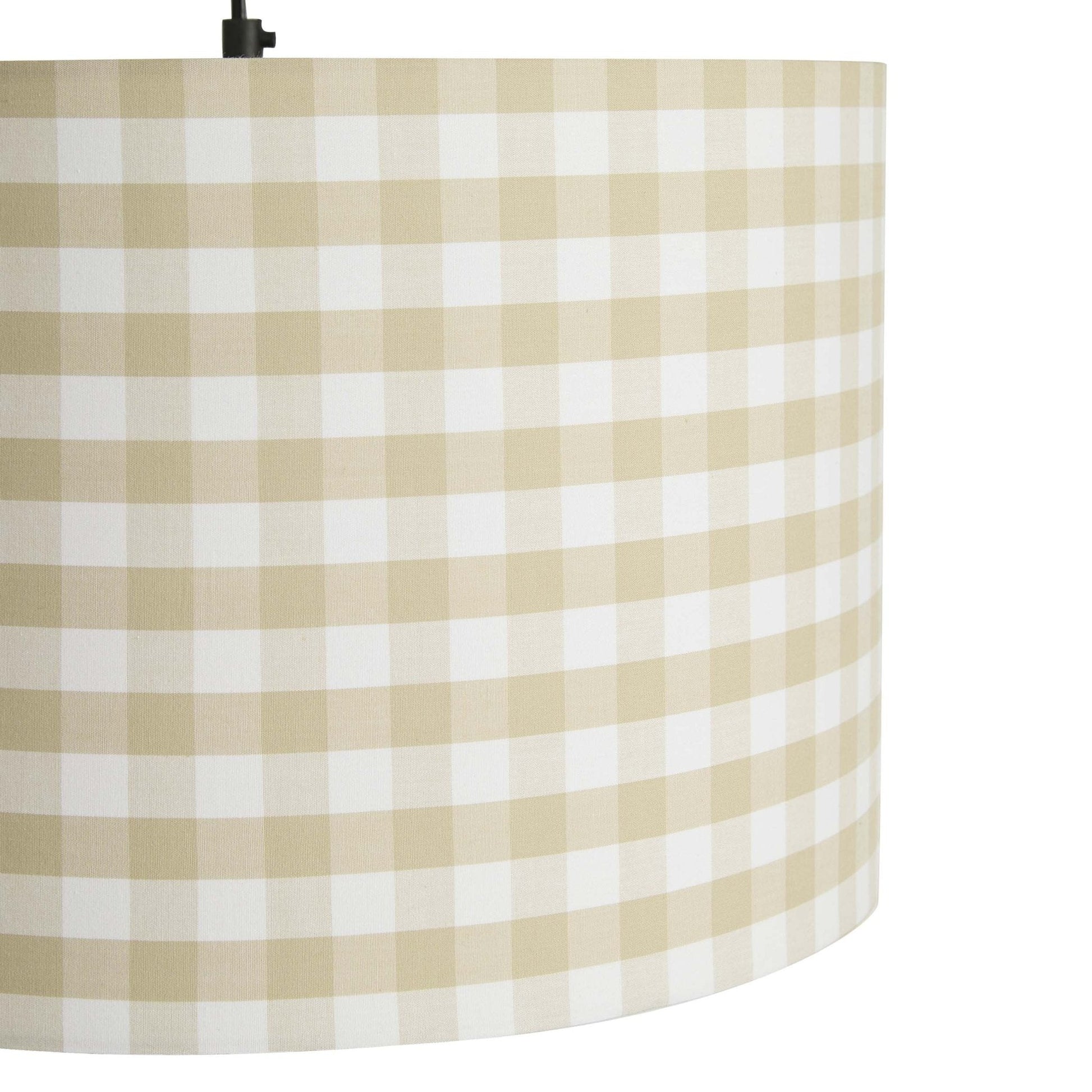 Gabriella Gingham Ceiling Shade - Natural - DUSK