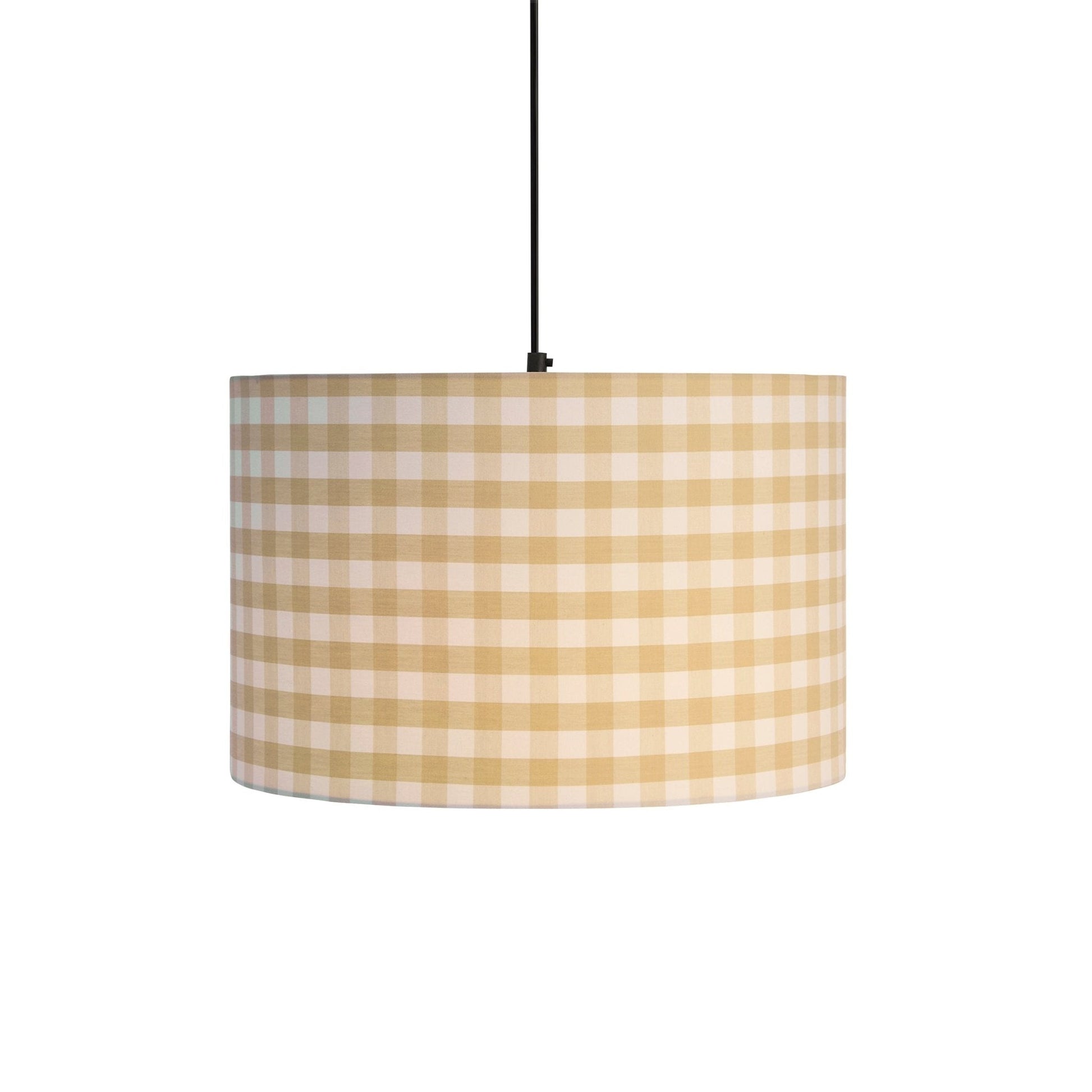 Gabriella Gingham Ceiling Shade - Natural - DUSK