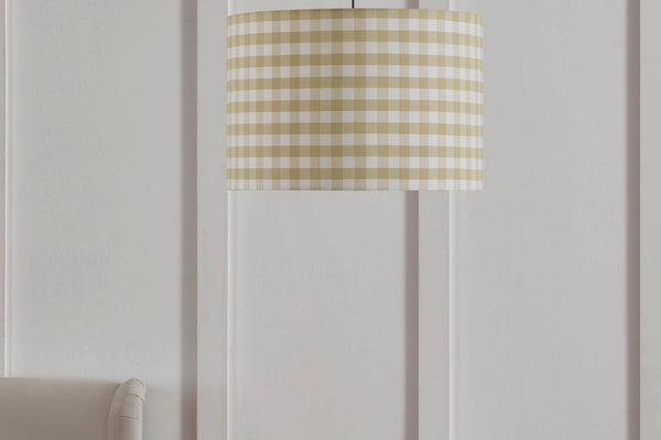 Gabriella Gingham Ceiling Shade - Natural - DUSK