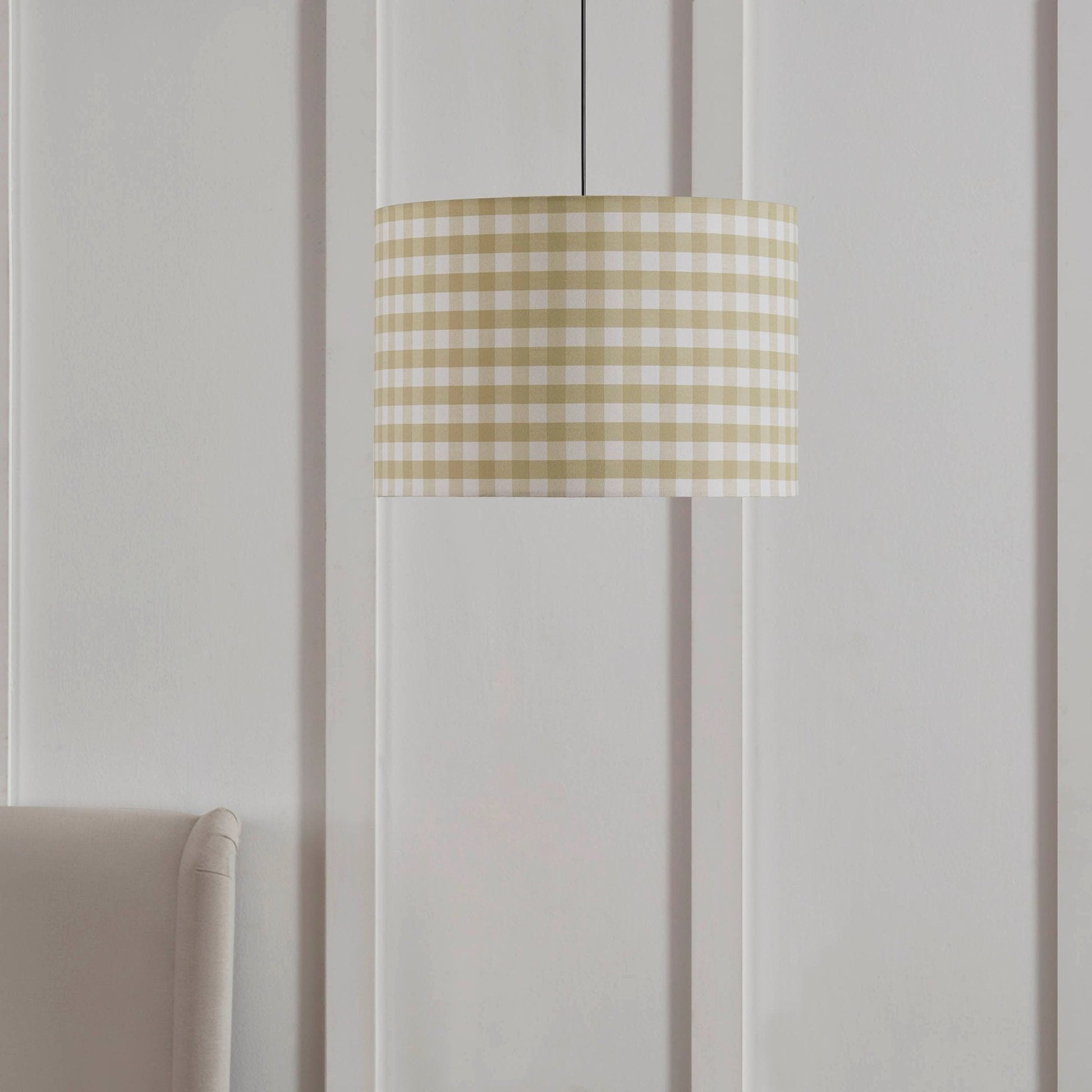 Gabriella Gingham Ceiling Shade - Natural - DUSK