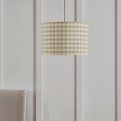 Gabriella Gingham Ceiling Shade - Natural - DUSK