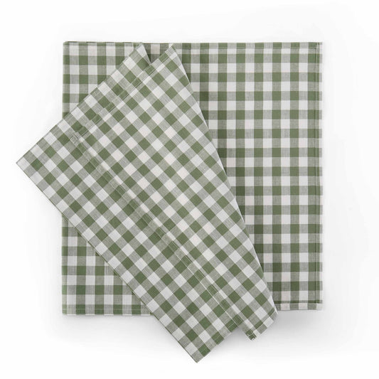 Gabriella Gingham Table Runner - Green - DUSK