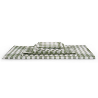 Gabriella Set of 4 Gingham Napkins - Green - DUSK