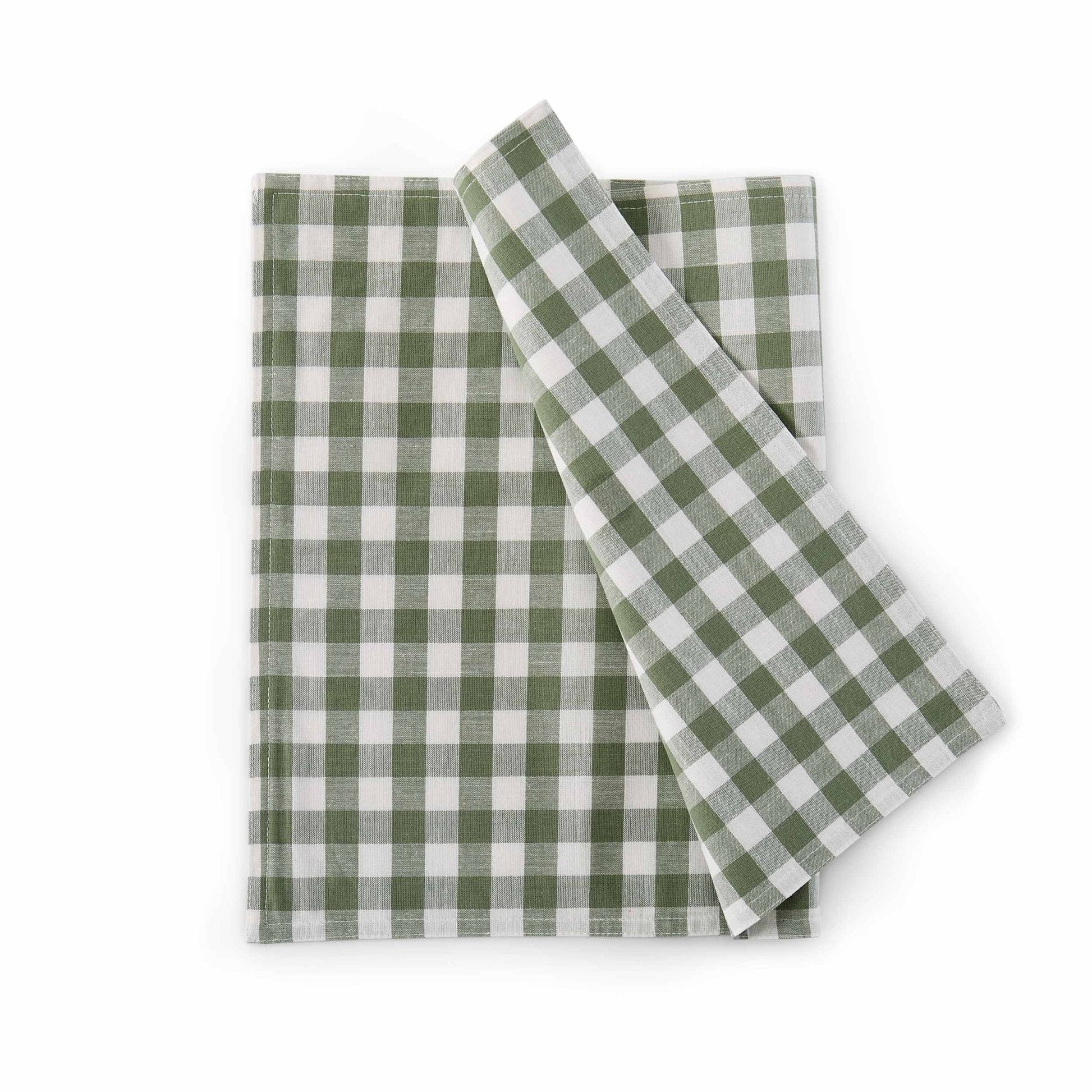 Gabriella Set of 4 Gingham Placemats - Green - DUSK