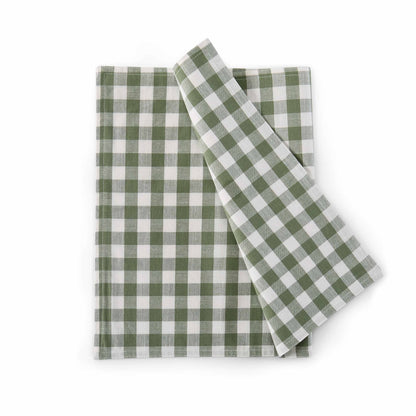 Gabriella Set of 4 Gingham Placemats - Green - DUSK