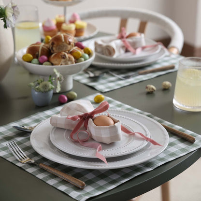 Gabriella Set of 4 Gingham Placemats - Green - DUSK