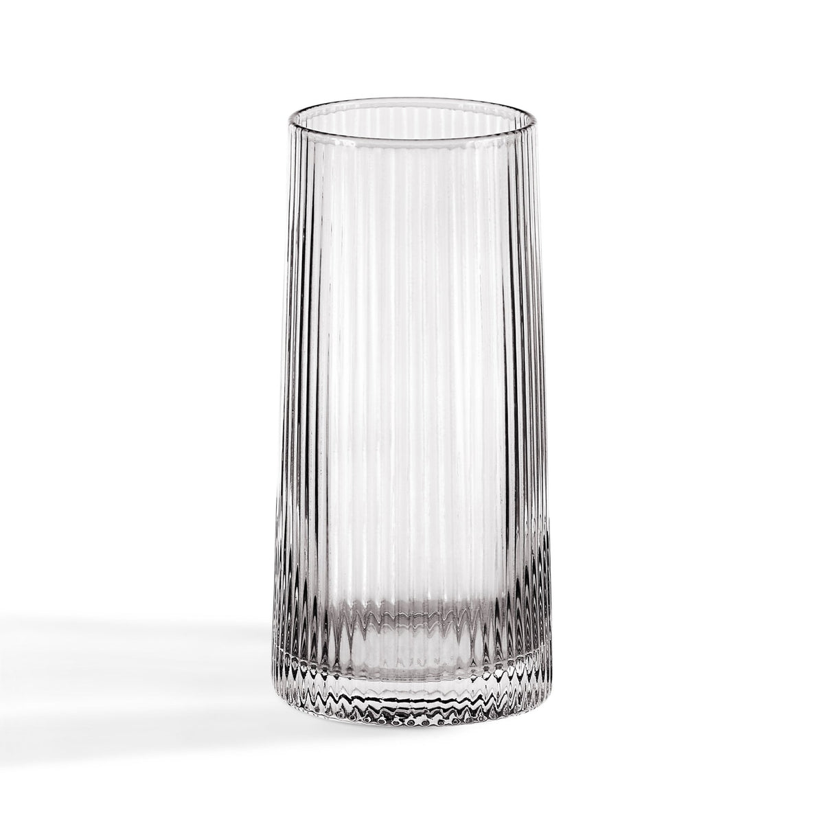 Gatsby Set of 4 Ripple Glass Highballs - Smoked - DUSK