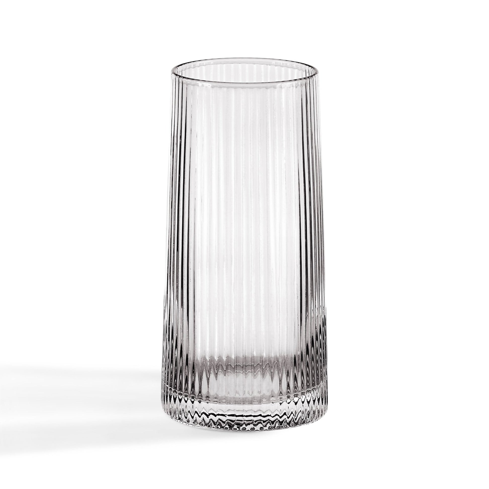 Gatsby Set of 4 Ripple Glass Highballs - Smoked - DUSK
