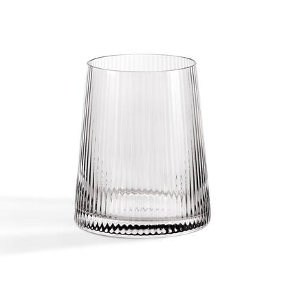 Gatsby Set of 4 Ripple Glass Tumblers - Smoked - DUSK