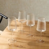 Gatsby Set of 4 Ripple Glass Wine Glasses - Clear - DUSK