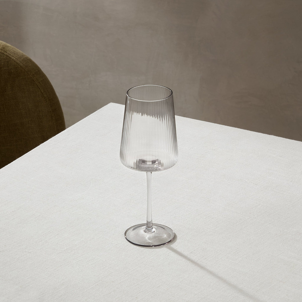 Gatsby Set of 4 Ripple Glass Wine Glasses - Smoked - DUSK