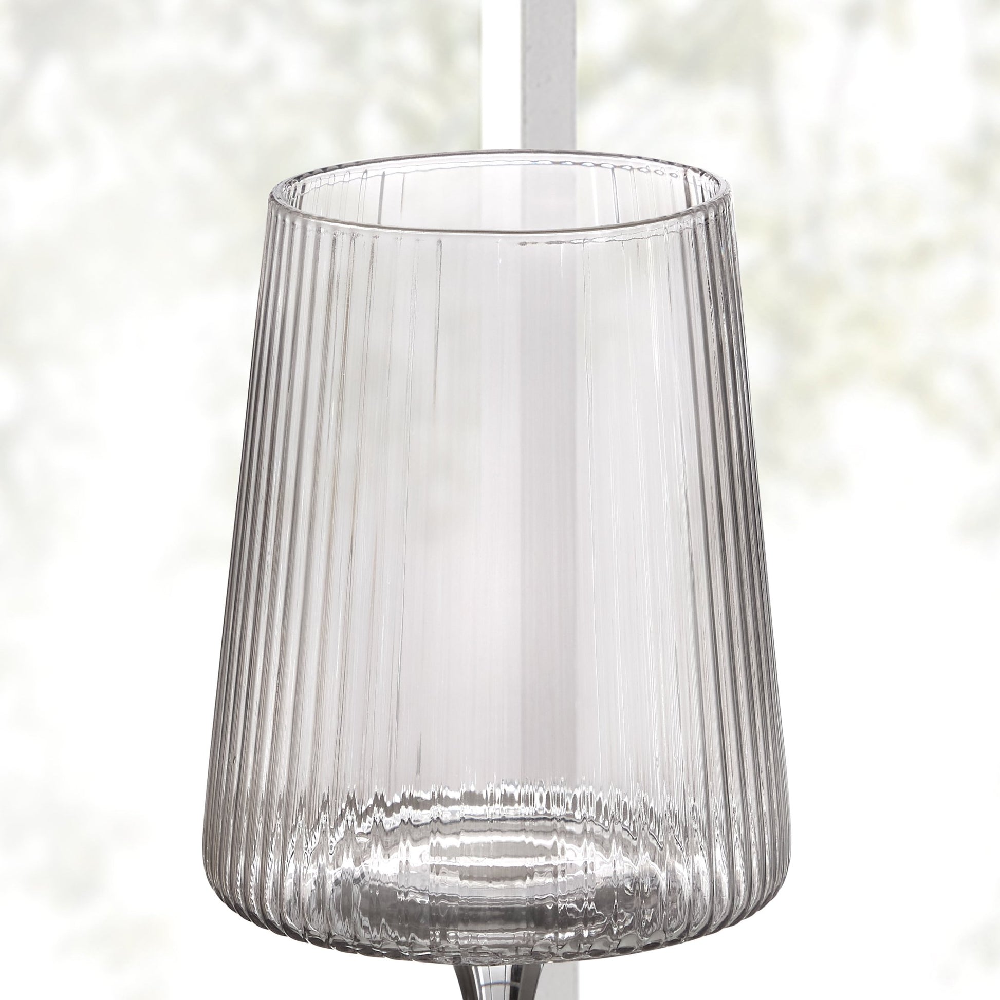 Gatsby Set of 4 Ripple Glass Wine Glasses - Smoked - DUSK