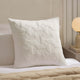 Geometric Embossed Cushion Cover - White - DUSK