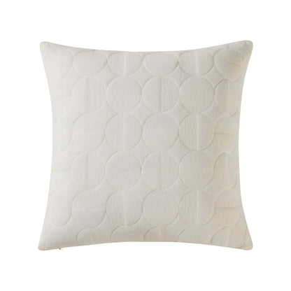 Geometric Embossed Cushion Cover - White - DUSK
