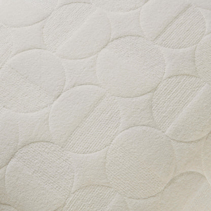Geometric Embossed Cushion Cover - White - DUSK