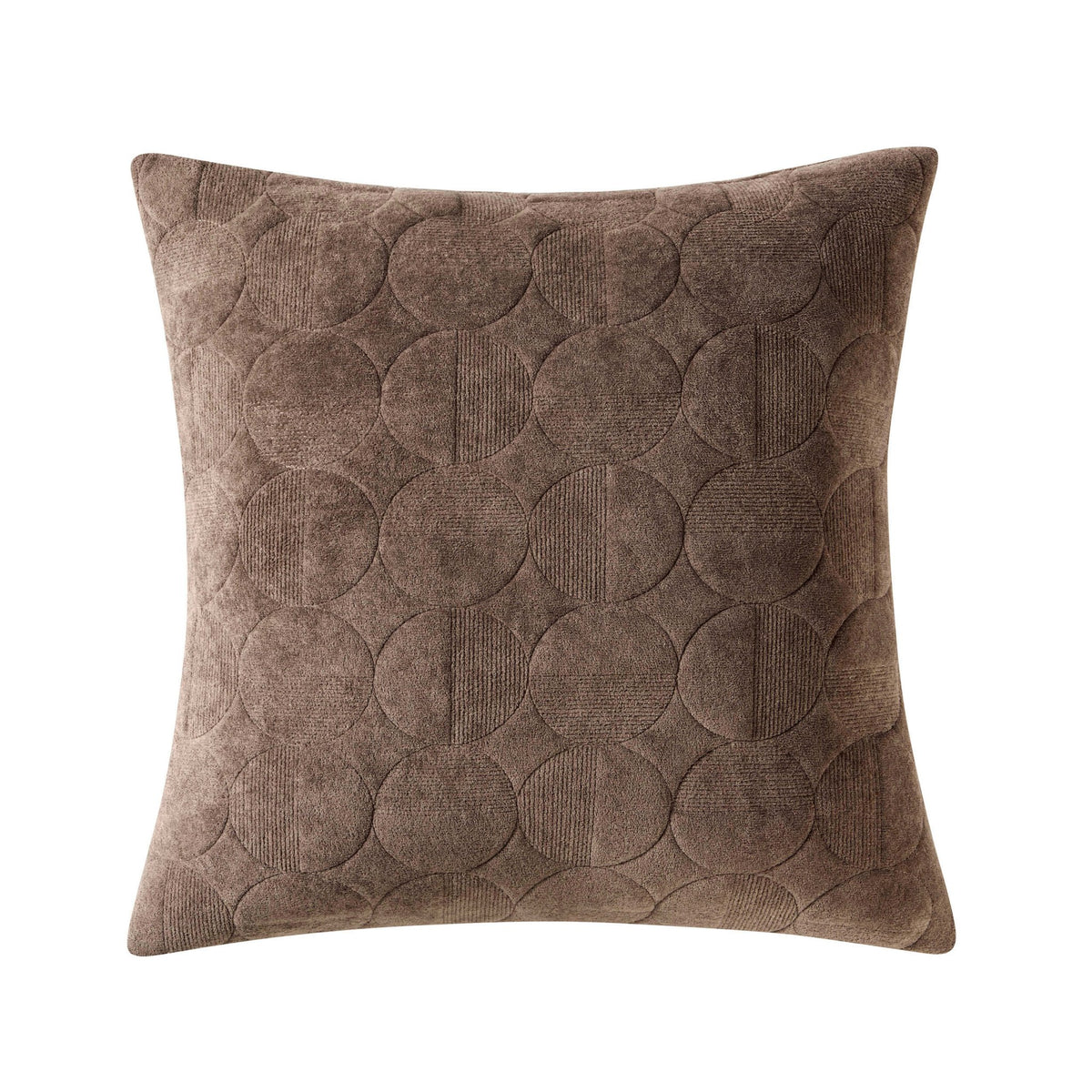Geometric Embossed Sofa Cushion Cover - Taupe - DUSK