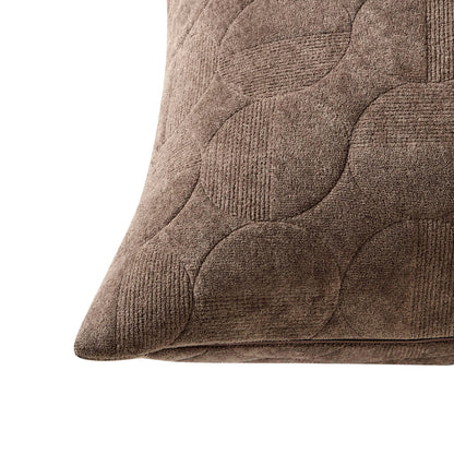 Geometric Embossed Sofa Cushion Cover - Taupe - DUSK