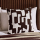 Geometric Embroidered Cushion Cover - Chocolate - DUSK