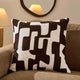 Geometric Embroidered Sofa Cushion Cover - Chocolate - DUSK