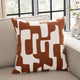 Geometric Jacquard Sofa Cushion Cover - Burnt Orange - DUSK