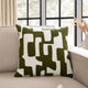 Geometric Jacquard Sofa Cushion Cover - Dark Green - DUSK