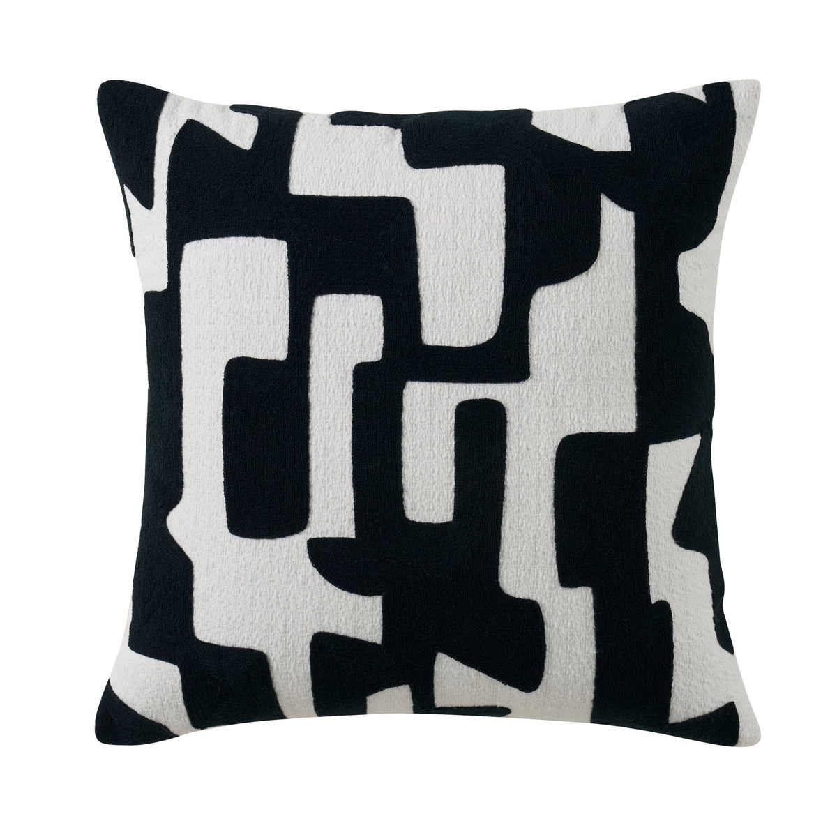 Geometric Jacquard Sofa Cushion Cover - Midnight - DUSK