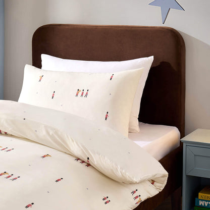 George 100% Cotton Patriotic Duvet Cover & Pillowcase set - White - DUSK