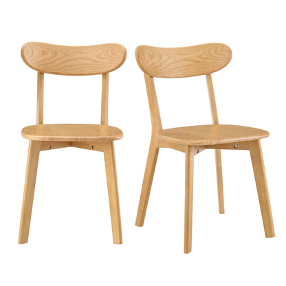 Georgia Set of 2 Dining Chairs - Light Wood - DUSK