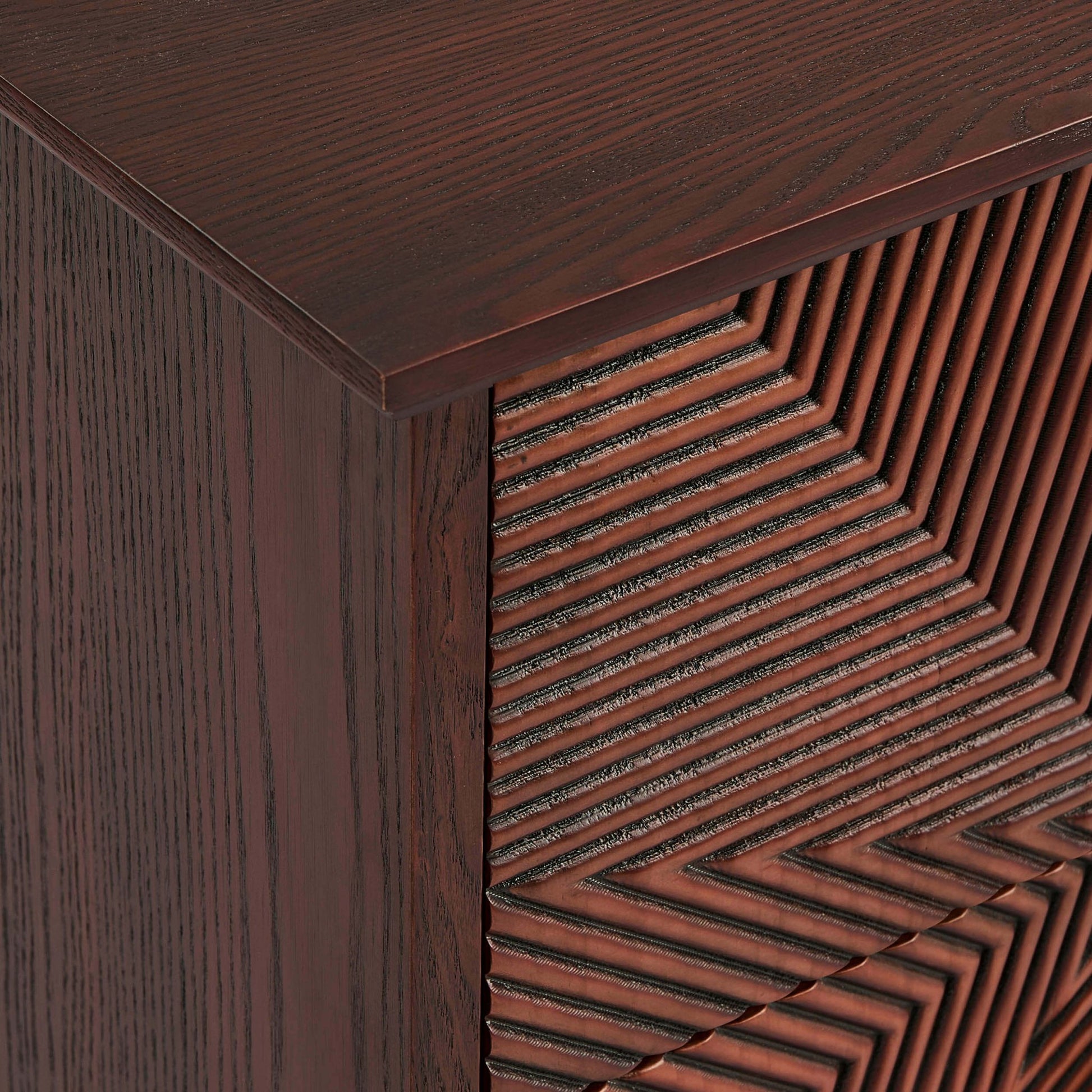 Georgie 2 Drawer Bedside Table - Mahogany - DUSK