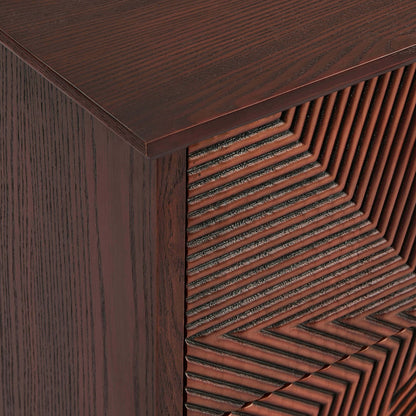 Georgie 2 Drawer Bedside Table - Mahogany - DUSK