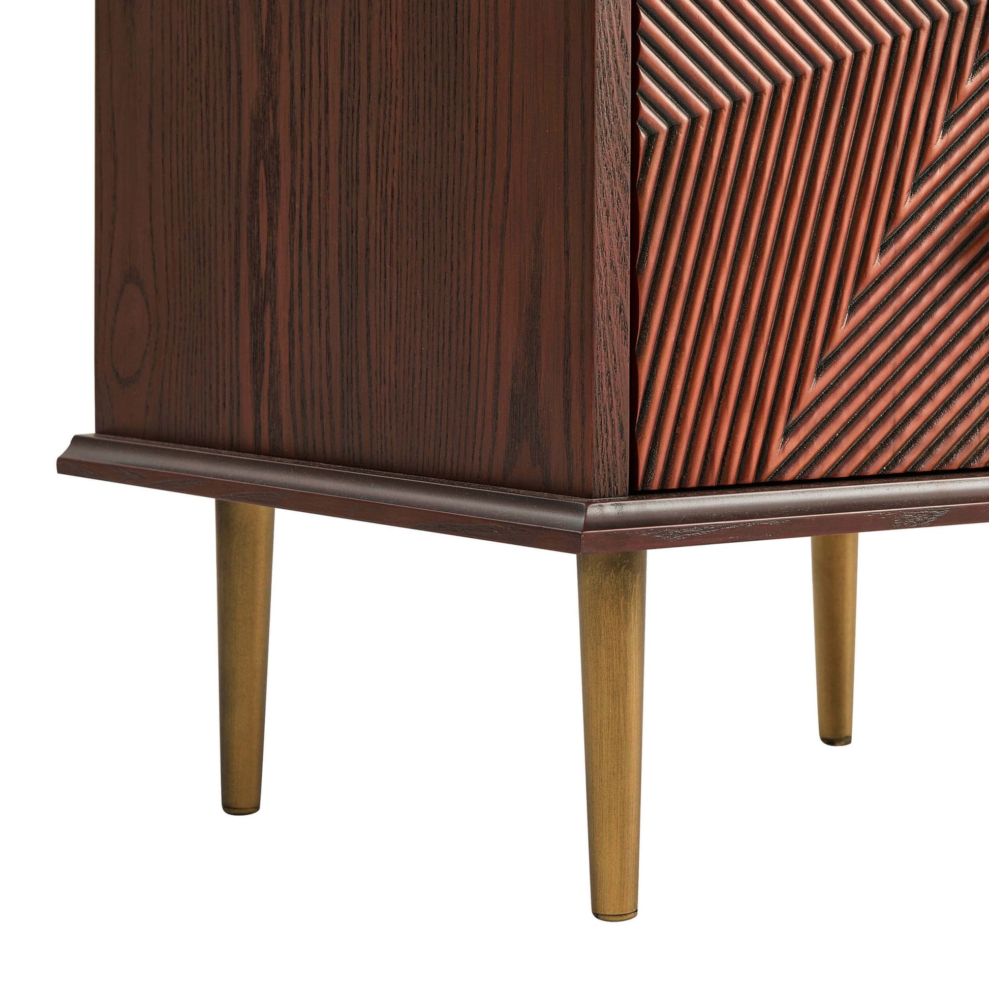 Georgie 2 Drawer Bedside Table - Mahogany - DUSK