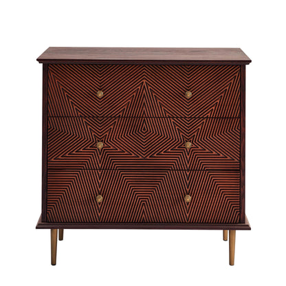 Georgie 3 Drawer Chest - Mahogany - DUSK