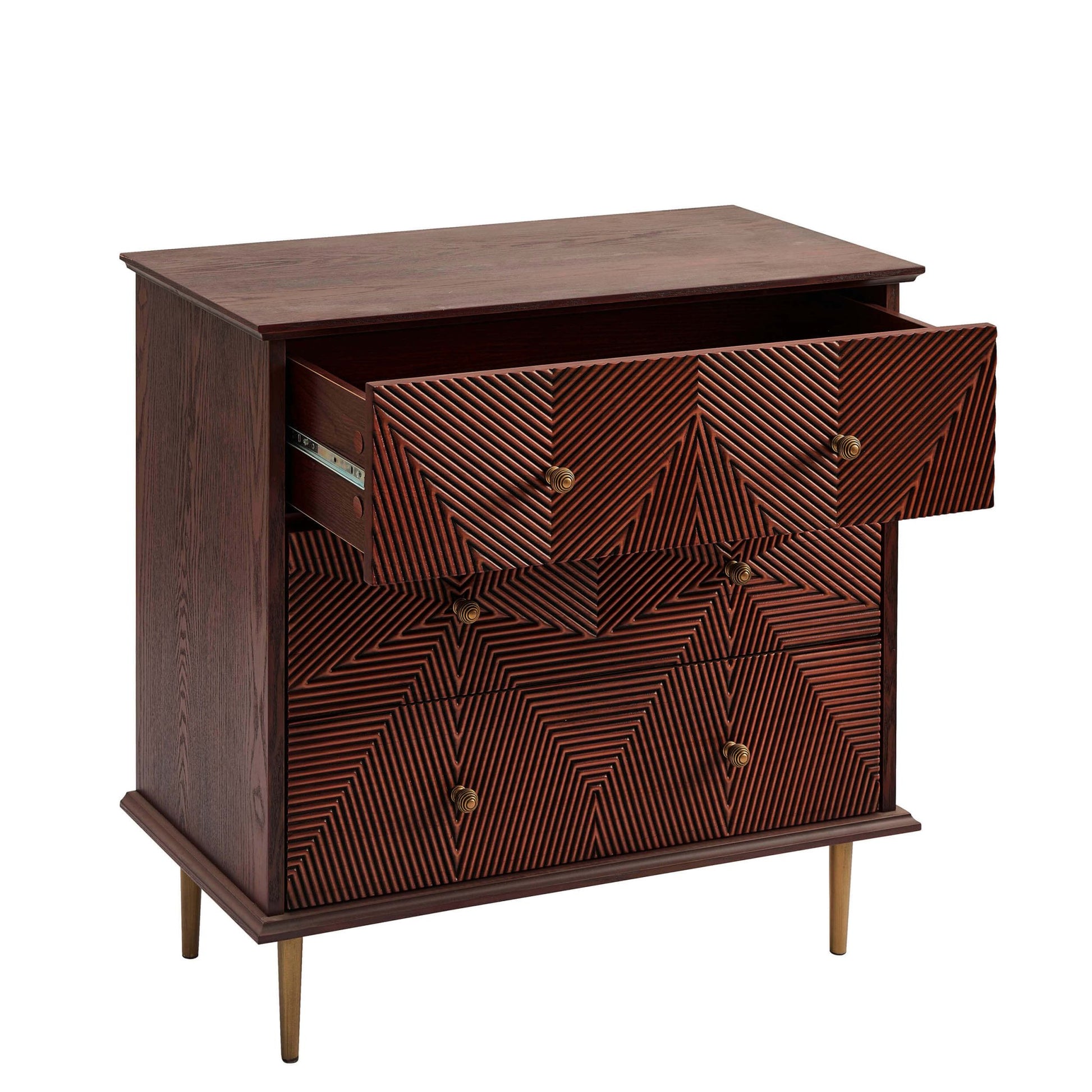 Georgie 3 Drawer Chest - Mahogany - DUSK
