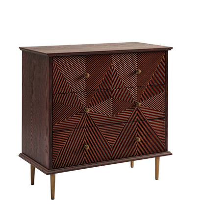 Georgie 3 Drawer Chest - Mahogany - DUSK