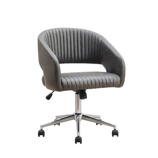 Gigi Faux Leather Office Chair - Charcoal - DUSK