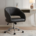 Gigi Faux Leather Office Chair - Charcoal - DUSK