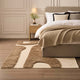 Gillain Hand Woven Tuft Wool Swirl Rug - Taupe - DUSK