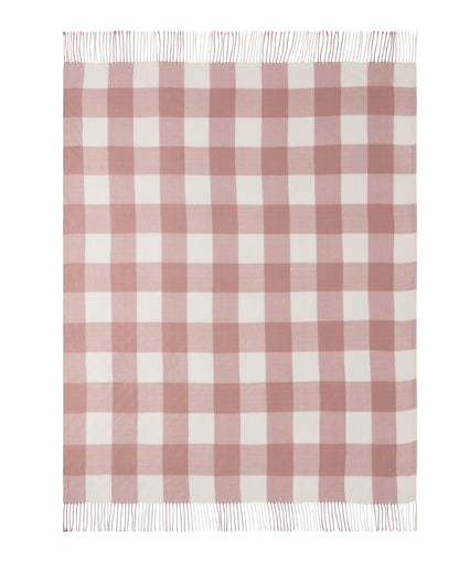 Gingham Sofa Throw - Cinder Rose - DUSK