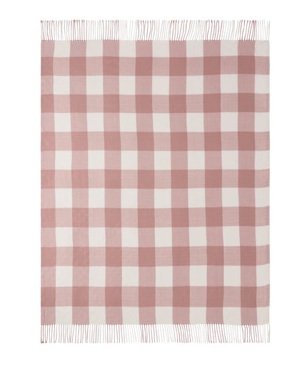 Gingham Throw - Cinder Rose - DUSK