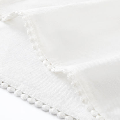 Girona Pom Pom Napkins - Set of 4 - White - DUSK